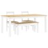Juego de comedor Panama 4 pzas madera maciza de pino