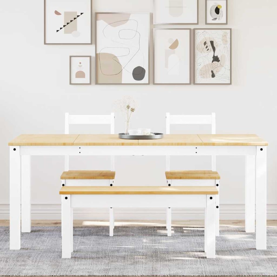 Juego de comedor Panama 4 pzas madera maciza de pino