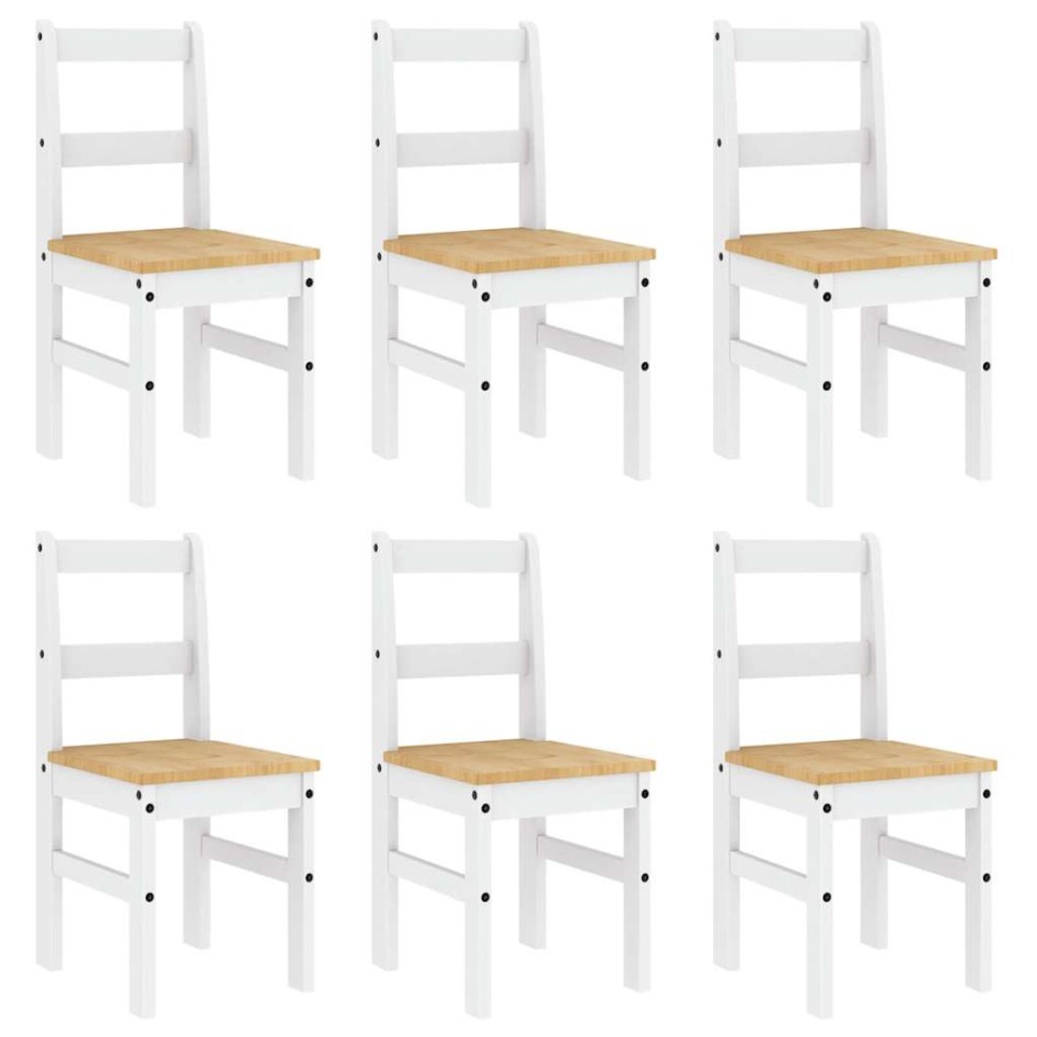 Juego de comedor Panama 7 pzas madera maciza de pino