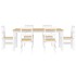 Juego de comedor Panama 7 pzas madera maciza de pino