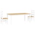 Juego de comedor Panama 3 pzas madera maciza de pino