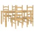 Juego de comedor Panama 5 pzas madera maciza de