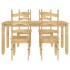 Juego de comedor Panama 5 pzas madera maciza de