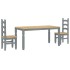 Juego de comedor Panama 3 pzas madera maciza de pino