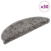 Alfombrilla escalera 30 uds Gris 56x17x3 cm