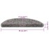 Alfombrilla escalera 30 uds Gris 56x17x3