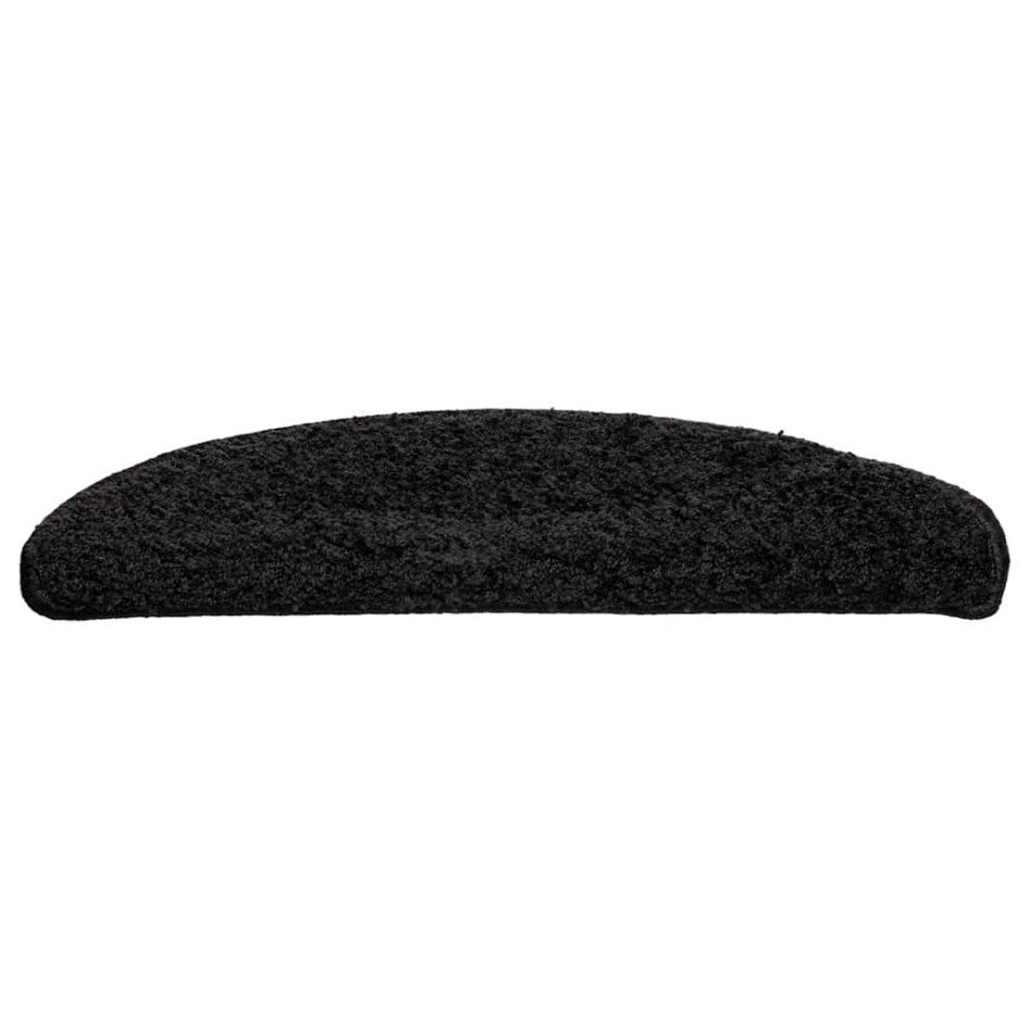 Alfombrilla escalera 30 uds. negro 56x17x3