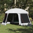 Carpa para piscina con desmontables y paredes gris 512x458 cm