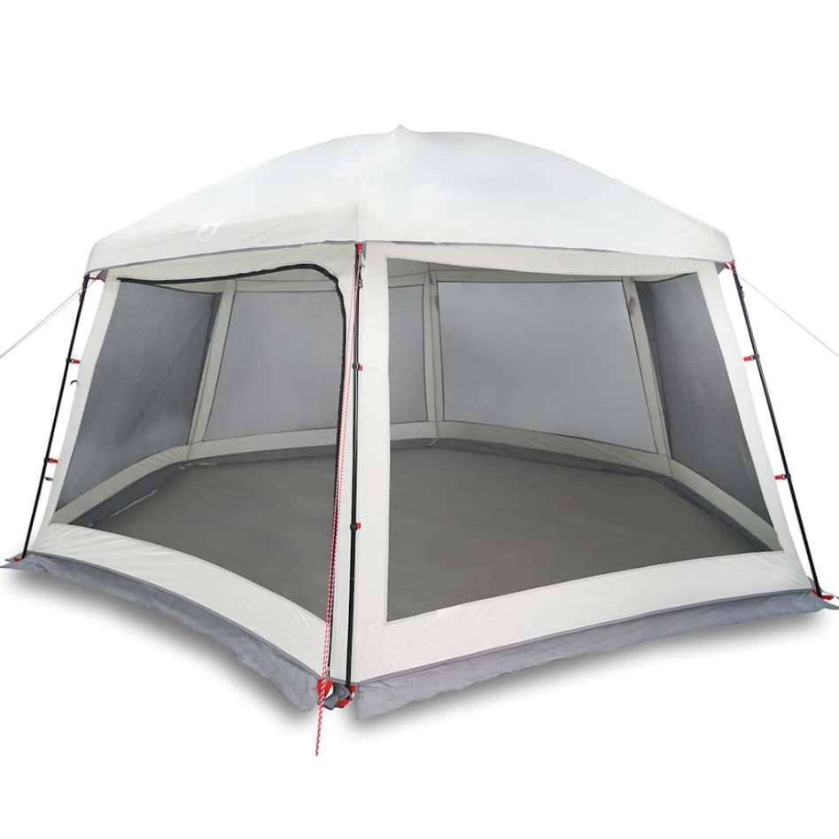 Carpa para piscina con desmontables y paredes gris 512x458