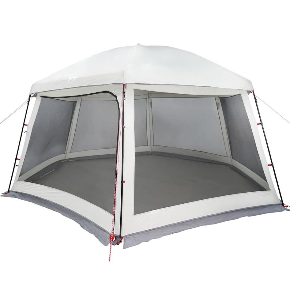 Carpa para piscina con desmontables y paredes gris 512x458