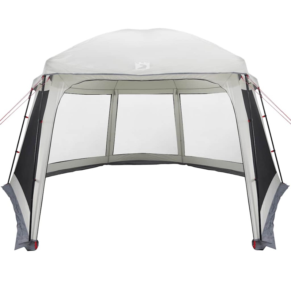 Carpa para piscina con desmontables y paredes gris 512x458