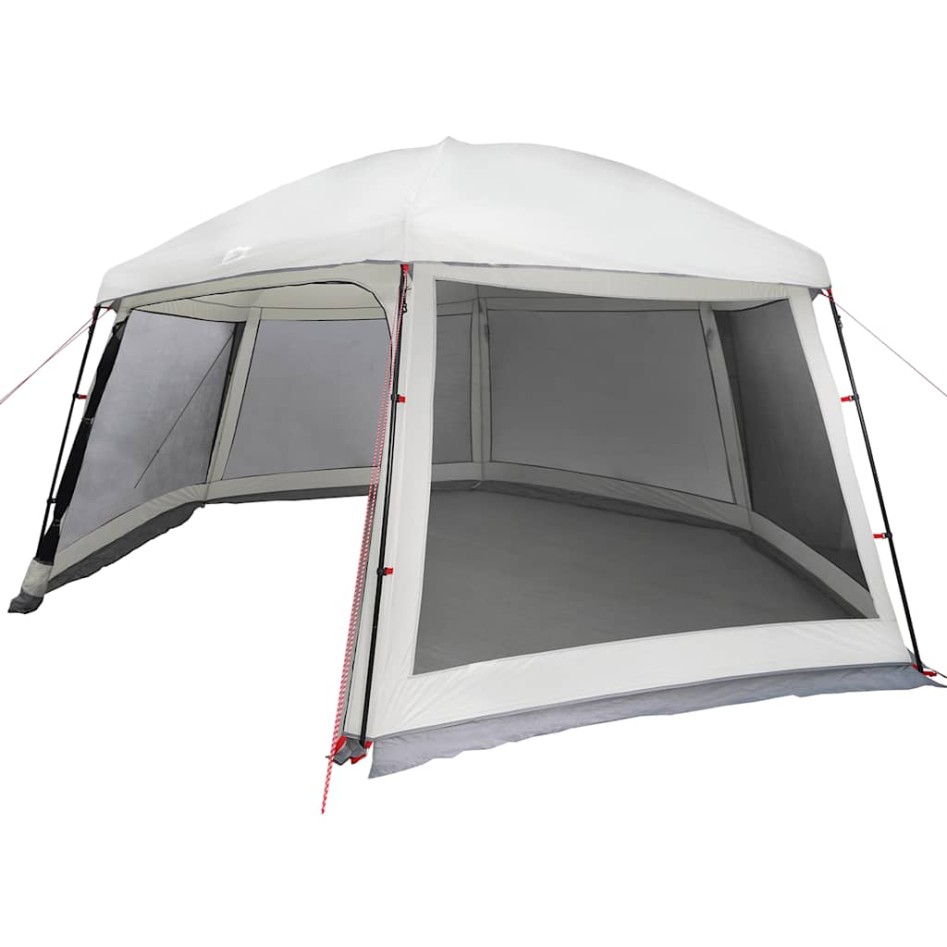Carpa para piscina con desmontables y paredes gris 512x458