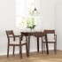 Sillas de comedor con cojines 2 uds madera maciza marrón