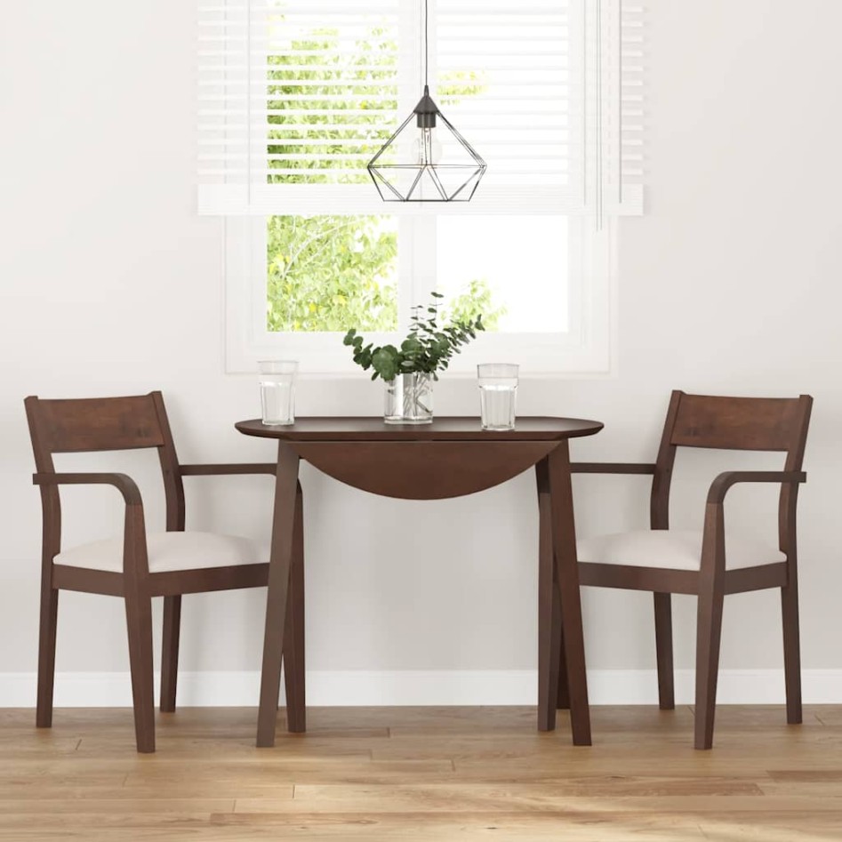 Sillas de comedor con cojines 2 uds madera maciza marrón