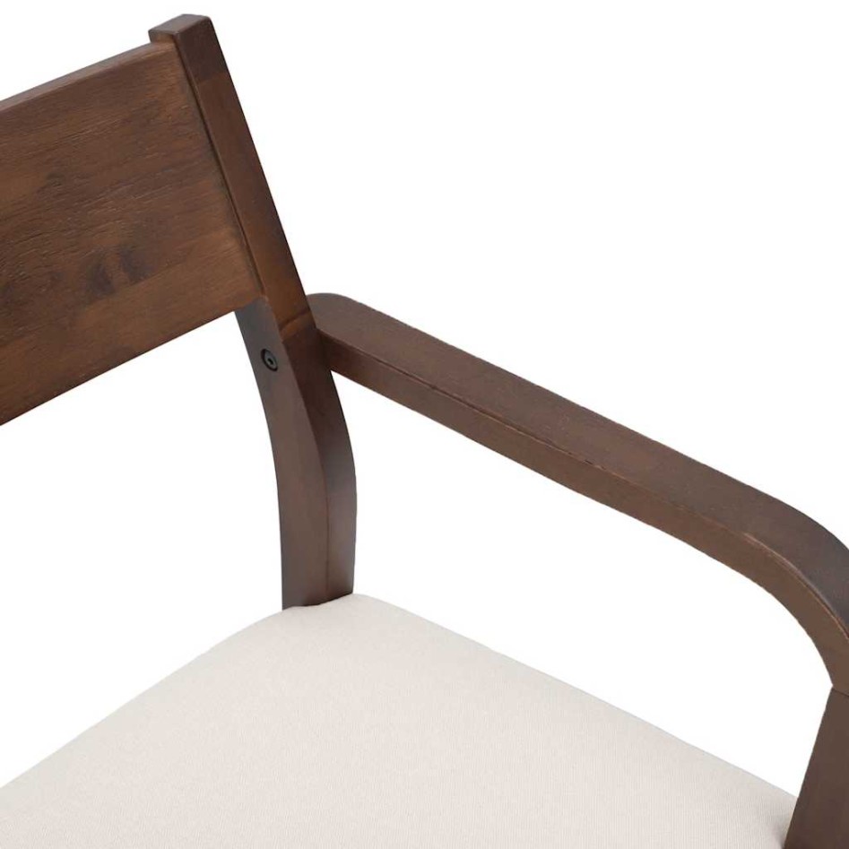 Sillas de comedor con cojines 2 uds madera maciza marrón