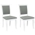 Sillas de comedor con cojines 2uds madera maciza blanco