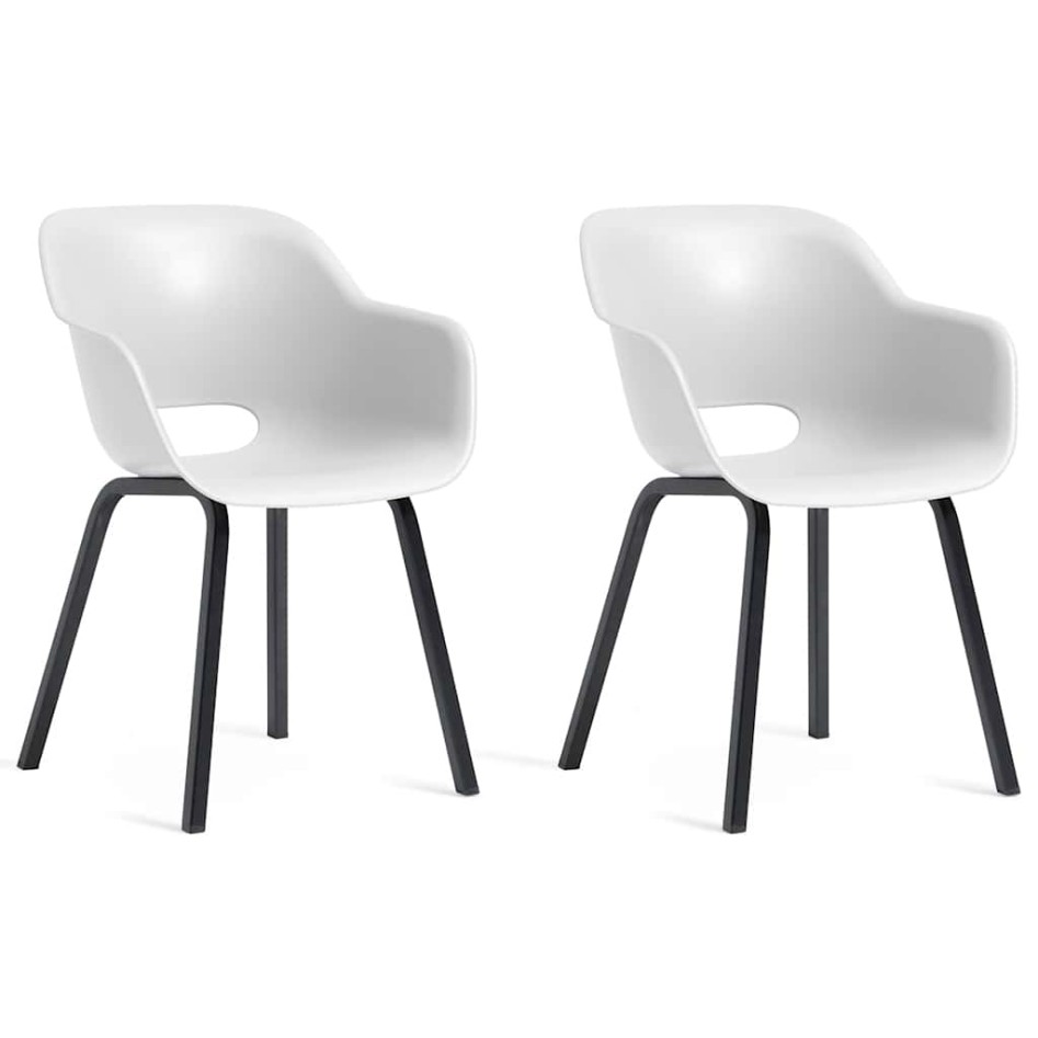 Silla de jardín Keter con patas de metal Noa 2 uds