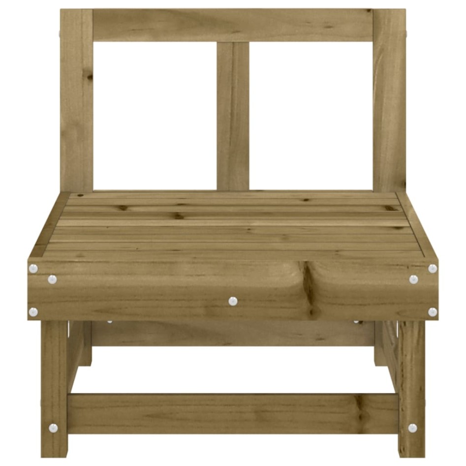 Sofás centrales de jardín 2 uds madera de pino