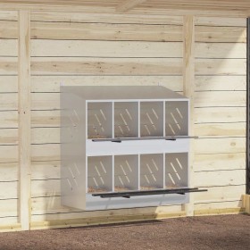 Nido para gallinas con 8 compartimentos plateado