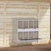Nido para gallinas con 8 compartimentos plateado galvanizado