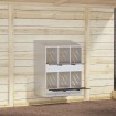 Nido para gallinas con 6 compartimentos plateado galvanizado