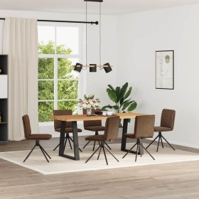 Sillas de comedor 6 unidades piel de ante artificial