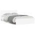 Estructura de cama con cabecero y luces LED blanco 140x200