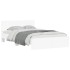 Estructura de cama con cabecero y luces LED blanco 140x200