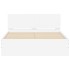 Estructura de cama con cabecero y luces LED blanco 140x200