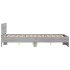 Estructura de cama cabecero y luces LED gris Sonoma 140x200
