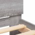 Estructura de cama cabecero y luces LED gris Sonoma 140x200