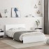Estructura de cama con cabecero y luces LED blanco 120x200
