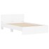 Estructura de cama con cabecero y luces LED blanco 120x200