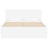 Estructura de cama con cabecero y luces LED blanco 120x200