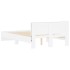 Estructura de cama con cabecero y luces LED blanco 120x200