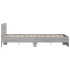 Estructura de cama cabecero y luces LED gris Sonoma 120x200