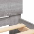 Estructura de cama cabecero y luces LED gris Sonoma 120x200