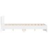Estructura de cama con cabecero y luces LED blanco 140x190