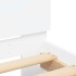 Estructura de cama con cabecero y luces LED blanco 140x190