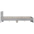 Estructura de cama cabecero y luces LED gris Sonoma 140x190