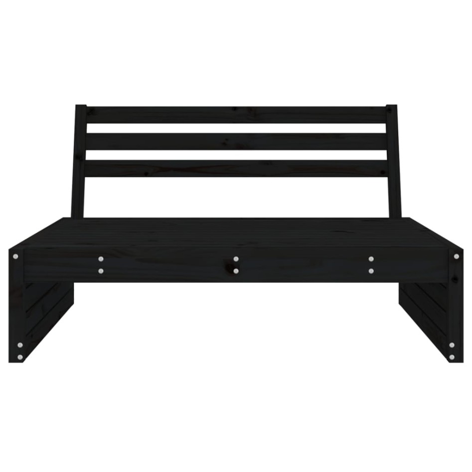 Sofá central de jardín madera maciza de pino negro 120x80