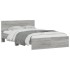 Estructura de cama cabecero y luces LED gris Sonoma 135x190