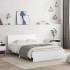 Estructura de cama con cabecero y luces LED blanco 120x190