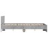 Estructura de cama cabecero y luces LED gris hormigón