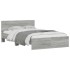 Estructura de cama cabecero y luces LED gris Sonoma 120x190
