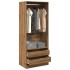Armario de madera de ingeniería roble artesanal 80x50x200