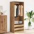 Armario de madera de ingeniería roble artesanal 80x50x200