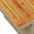 Set sofás jardín y cojines 7 pzas ratán sintético acacia
