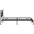 Estructura de cama sin colchón metal roble marrón 200x200