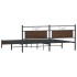 Estructura de cama sin colchón metal roble marrón 200x200